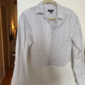 Rag & Bone | Marin Cropped Striped Shirt | Size M